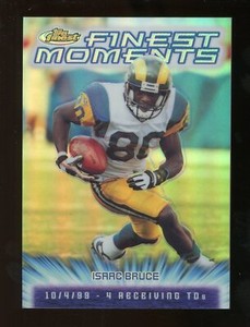 2000 Topps Finest Moments ISAAC BRUCE Football Card #FM8 REFRACTOR 