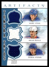 2011-12 Upper Deck Artifacts TUNDRA TRIOS Derek Stepan STAAL BOYLE New York
