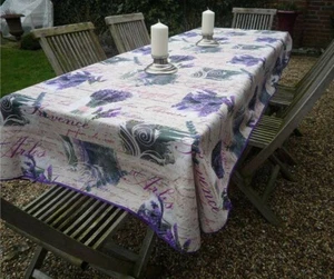 Tablecloth Provence 150x200 cm Lavender motifs cream from France wrinkle-free - Picture 1 of 3