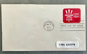 US Official Stamp Envelope. 1977. U576. 13c + 1c+1c.  New. - Picture 1 of 1