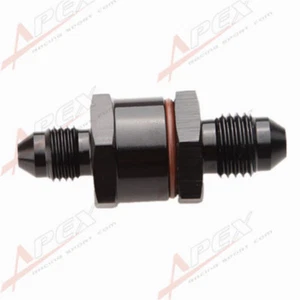 3AN Male To 3AN Male High Flow Billet Turbo Oil Feed Line Filter 30Micron Black - Picture 1 of 3