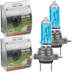 H4/H7 24V Brookstone Trucker Xenon Mega White Headlight Halogen Bulbs - Picture 1 of 5