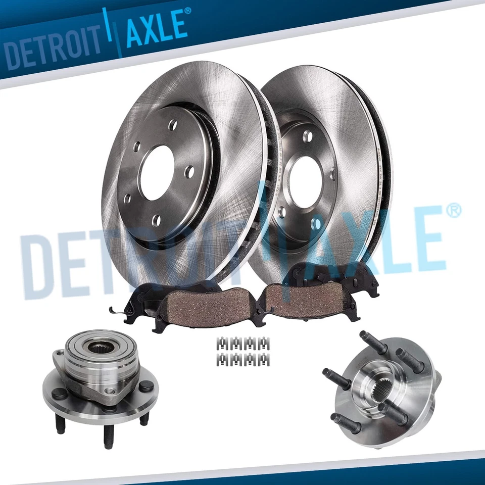 Front Brake Rotors Pads + Wheel Hub Kit for 1996-2000 Ford Taurus Mercury Sable - Image 1 of 4