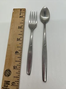 Vintage Stav Stainless Baby Kids Fork And Spoon Set from Sweden - Picture 1 of 4