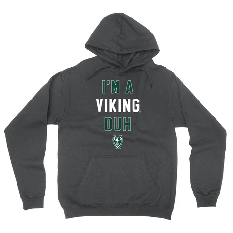 Venley Official NCAA Portland State "I'm A Viking Duh" Hoodie Cover