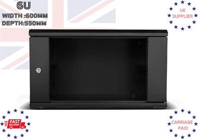 6U 19" 550MM Network Cabinet Data Comms Wall Rack for Patch Panel, Switch, PDU - Image 1 of 4