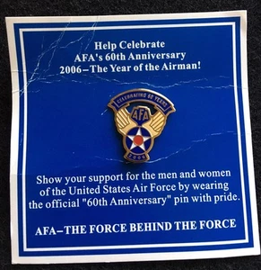 2006 AFA Air Force Association Celebrating 60 Years Lapel Pin~60th Anniversary  - Picture 1 of 1