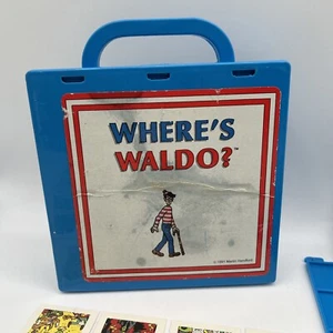 Where’s Waldo Juego de Viaje Vintage 1991 Completo con Instrucciones 54 Cartas y Estuche - Imagen 1 de 24