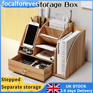 Desktop Storage Box Pencil Pen Pot Office Table Dorm Storage Rack Holder Case UK - Picture 1 of 16