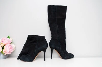 Sam Edelman Talla 10 Empire Negro Gamuza Botas Hasta la Rodilla Zapatos para Mujer Foto 1 de 4