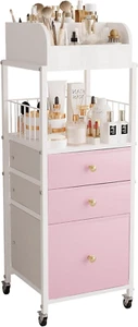 Makeup Organizer Cart with Drawers, Make up Organizers for Vanity, Floor Skincar - Picture 1 of 7