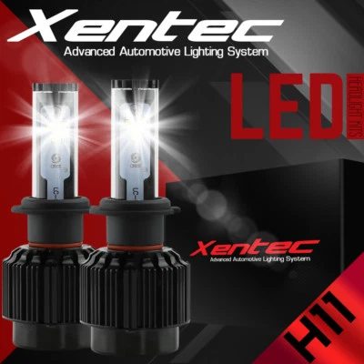 XENTEC LED HID Headlight kit 388W 38800LM H11 6000K for 2007-2012 GMC Acadia - Image 1 of 4