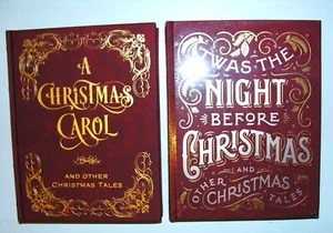 A CHRISTMAS CAROL & NIGHT BEFORE CHRISTMAS with Other Christmas Tales ~ Leather - Picture 1 of 15