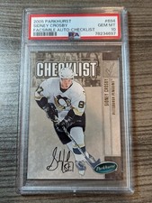 2005-06 Parkhurst Sidney Crosby Rookie RC Checklist Facsimile Auto /100 PSA 10