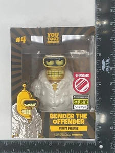 Youtooz Futurama Collection Bender the Offender Gold Chrome EE Exclusive #4 D01 - Picture 1 of 11