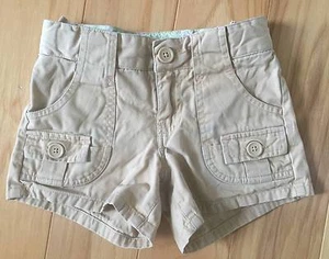 EUC GIRL GAP KIDS TAN KHAKI CARGO SHORT SHORTS 5 Regular - Picture 1 of 3