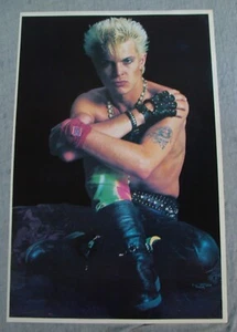 Póster promocional BILLY IDOL promoción original tienda de discos REBEL YELL - Imagen 1 de 3