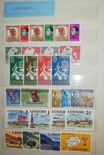LESOTHO EX BASOUTOLAND 124 VALORI NUOVI E USATI.