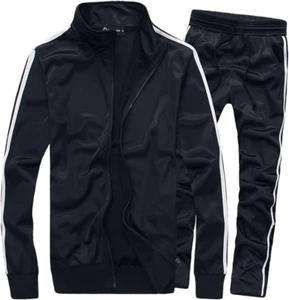 Men'S Activewear Full Zip Warm Tracksuit Sports Set Casual Sweat Suit - Picture 1 of 7