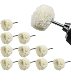 1 inch Wool Felt Polishing Buffing Wheel Abrasive Grinding Head For Metal 10Pcs - Picture 1 of 6