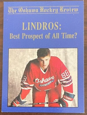 Eric Lindros The Oshawa Hockey Review - Best Prospect of All Time - NHL Card - Image 1 of 2