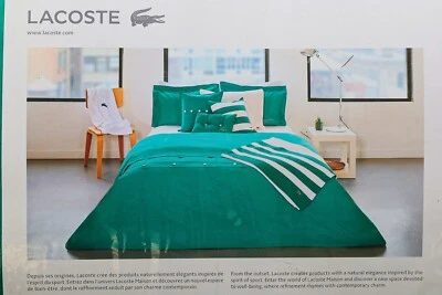 Juego de edredón Lacoste Green Lake completo/queen sarga de algodón cepillado 3 piezas 92x96 Foto 1 de 4
