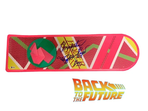 CHRISTOPHER LLOYD MICHAEL J FOX SIGNED BACK TO THE FUTURE HOVERBOARD  BECKETT 8 Cover