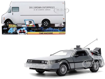DELOREAN 时间机器 带灯 回到未来 40 年 ED。 1/24 JADA 36849 保修 & 延长技术支持 — 第 1/4 张图片