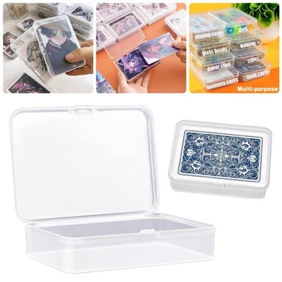 5-50Pack Playing Card Deck Cases Clear Plastic Game Card Box Holder Organizer - Image 1 of 4