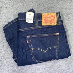 Levi's 505 Mens 38x30 Regular Straight Leg Stretch Dark Wash Jeans NWT - Foto 1 di 22