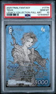 2025 FFTCG Tidus Legacy Collection Full Art 177H PSA 10 Gem Mint - Picture 1 of 2