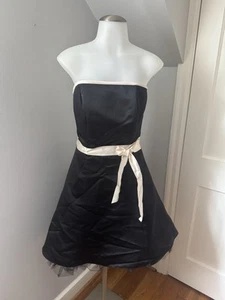 Women’s Jessica McClintock For Gunne Sax Solid Black Strapless Cocktail Dress 7 - Picture 1 of 22