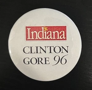 Spilla politica bottone campagna presidente Clinton & Gore 1996 Indiana - Foto 1 di 2