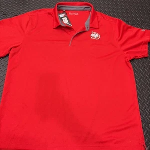 NUEVO CON ETIQUETAS Raro Under Armour Polo Hombres 3XL Rojo Heat Gear Suelto Elastizado Dixie State - Imagen 1 de 7