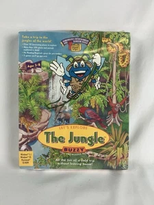 Let's Explore the Jungle With Buzzy PC CD Rom Windows Mac Game 1995 Big Box New - Picture 1 of 10
