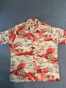 Camisa Hawaiana Hilo Hattie De Colección Para Hombre XXL 100% Rayón Hecha en EE. UU. Floral Playa - Imagen 1 de 10