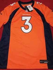 Maglia calcio Denver Broncos Russell Wilson NFL Nike On Field nuova con etichette vestibilità ampia L - Foto 1 di 10