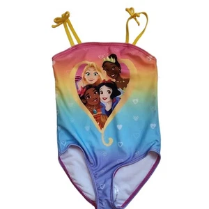 NEW DISNEY'S PRINCESSES Girls One-Piece Swimsuit Size 4 - Picture 1 of 3
