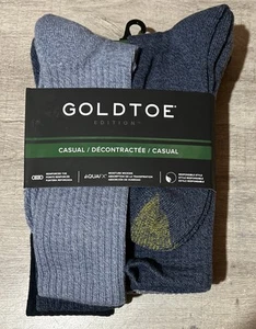 Calze Uomo Gold Toe Edition 6 Paia Casual Crew Taglia 6-12,5 Colori Assortiti D15 - Foto 1 di 5