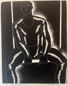 Salvatore Pinto WPA Era American Wood Engraving Signed Listed Circa 1930 - Picture 1 of 8