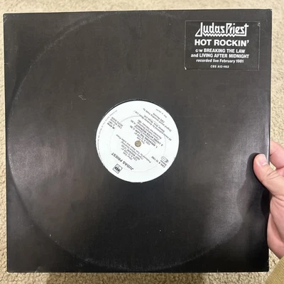 Judas Priest 1981 'Hot Rockin' Live US Promo Vinyl 12" 45RPM NM/NM Foto 1 de 4