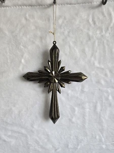 Kunststoff Bronze Ton Kreuz Ornament oder Wandhänger 7 Zoll - Bild 1 von 2