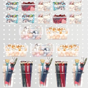 20 Pcs Pegboard Bins and Cups with Hooks and Loops Peg Assortment Organizer Acce - Picture 1 of 12