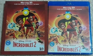 INCREDIBLES 2 BLU-RAY 3D + 2D + SLIP COVER NEW & SEALED DISNEY PIXAR  - Picture 1 of 3