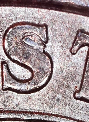 RARE Die Chip Inside “S” 2007 P $1 John Adams Presidential Dollar Coin Reverse - Image 1 of 4