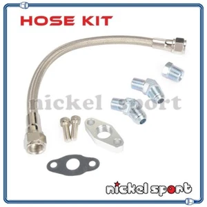 Turbo Oil Drain Line Kit M8 8AN Garrett GT25R GT28R GT30R GT35R Ball Bearing - Picture 1 of 2