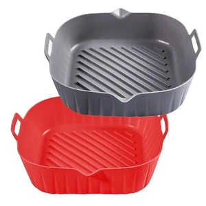 2x Bandeja para hornear con revestimiento para freidora de aire de silicona - Picture 1 of 7