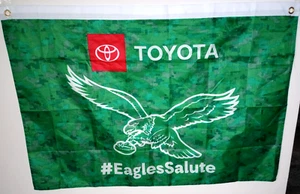 Philadelphia Eagles Banner / Flag - 3' x 2' - Eagles Salute - Toyota - Very Good - Picture 1 of 3