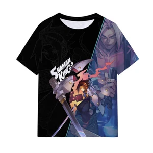 Shaman King Anime T-Shirt Generic Casual Cotton Crew Neck Short Sleeve Printed - Picture 1 of 11
