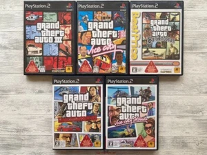 SONY PS2 Grand Theft Auto Ⅲ & Vice City & San Andreas & liberty City Stories set - Picture 1 of 12